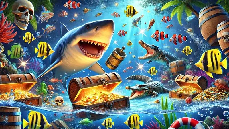 Layar permainan tembak ikan bertema bawah laut di HAO788