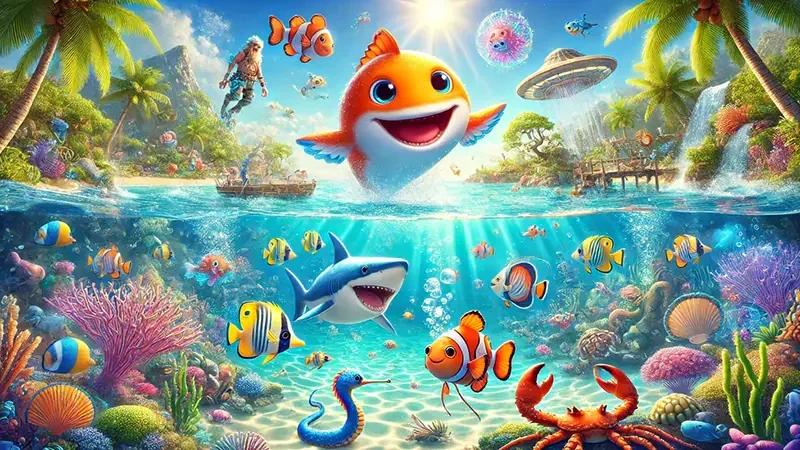 Adegan target bawah laut untuk kategori tembak ikan HAO788